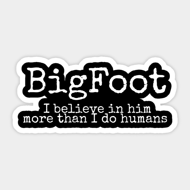 Bigfoot human Sticker by Tedwolfe